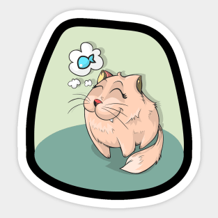 Graphic Cat Sticker